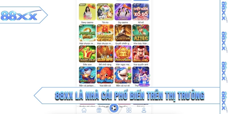 88XX là nhà cái phổ biến trên thị trường