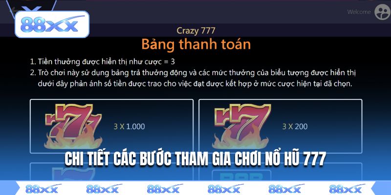 Chi tiết các bước tham gia chơi nổ hũ 777