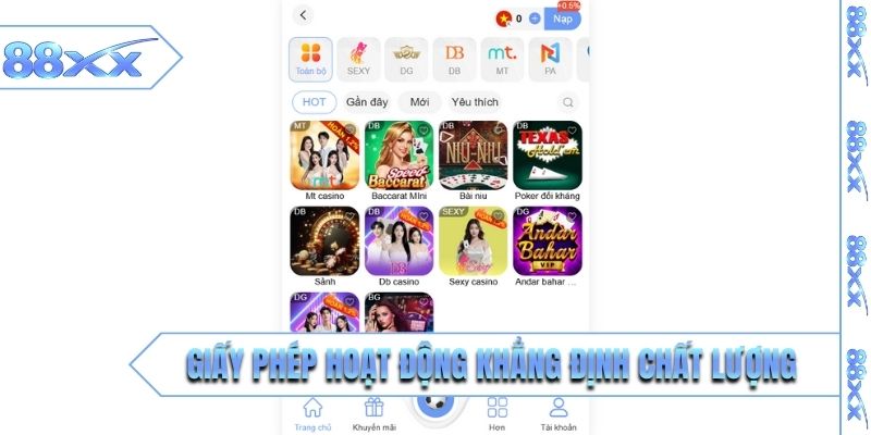 Giấy phép hoạt động khẳng định chất lượng hệ thống